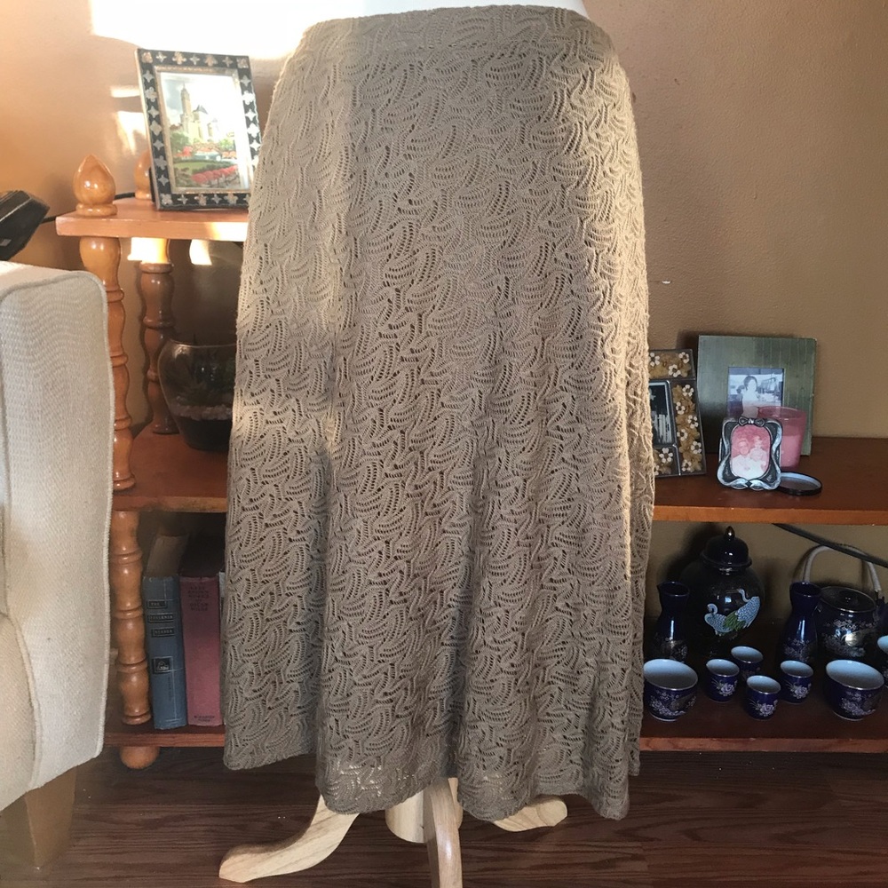 Taupe skirt by Loft Ann Taylor